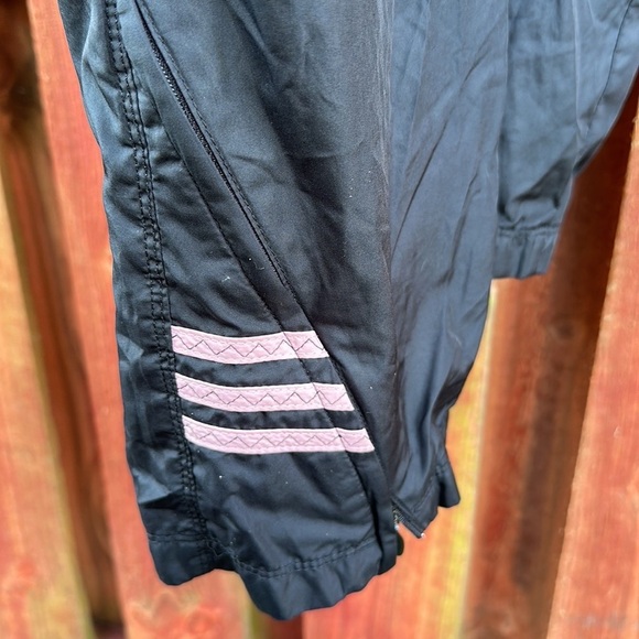 Adidas Womenswear Track Pants Black/Pink Drawstring Pocket Size M - Picture 9 of 14